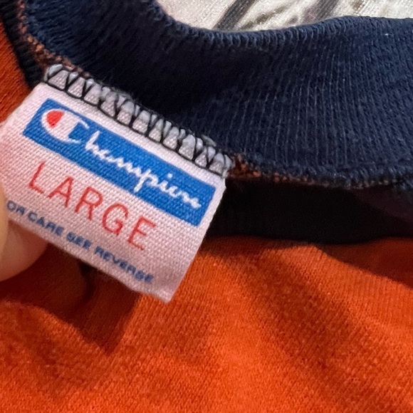 80s Vintage Illinois All Stars Champion Blue Bar 1980s Tee Top Shirt - Picture 6 of 6